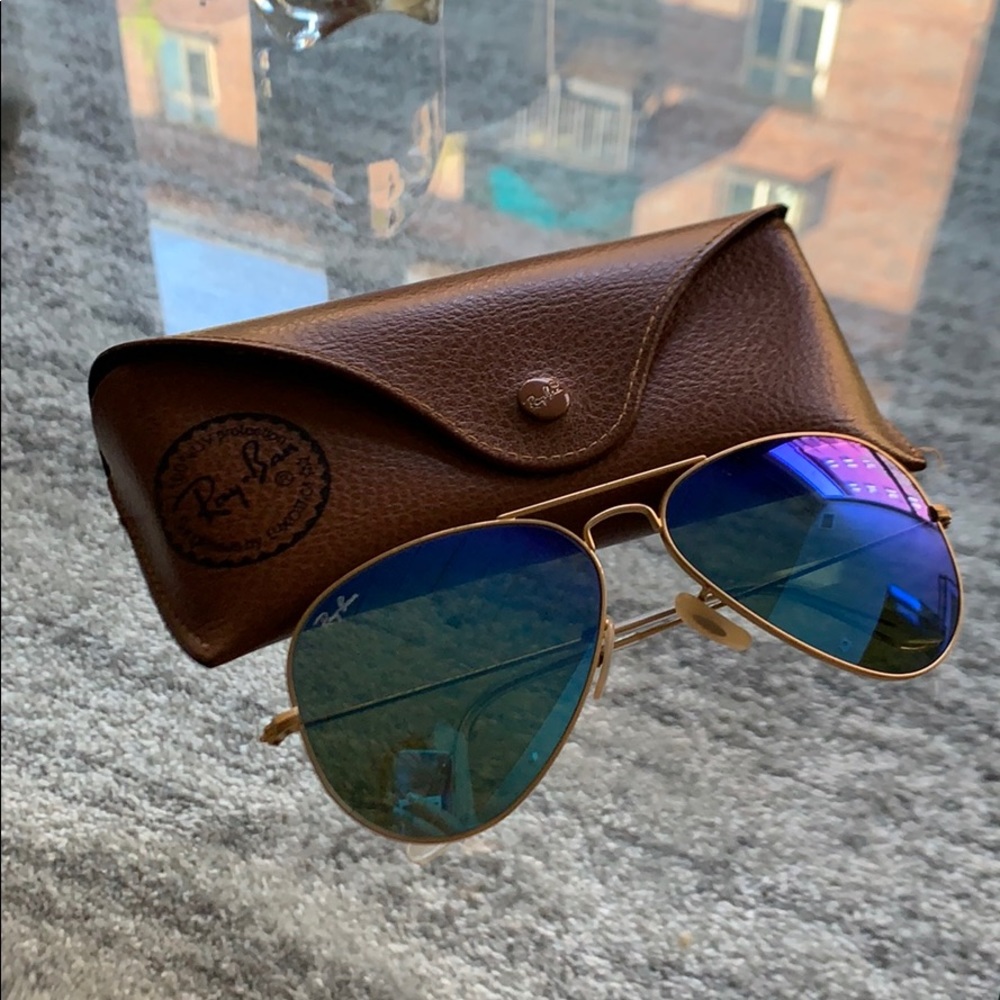 Ray-Ban Aviators - Reflective Blue (Authentic)